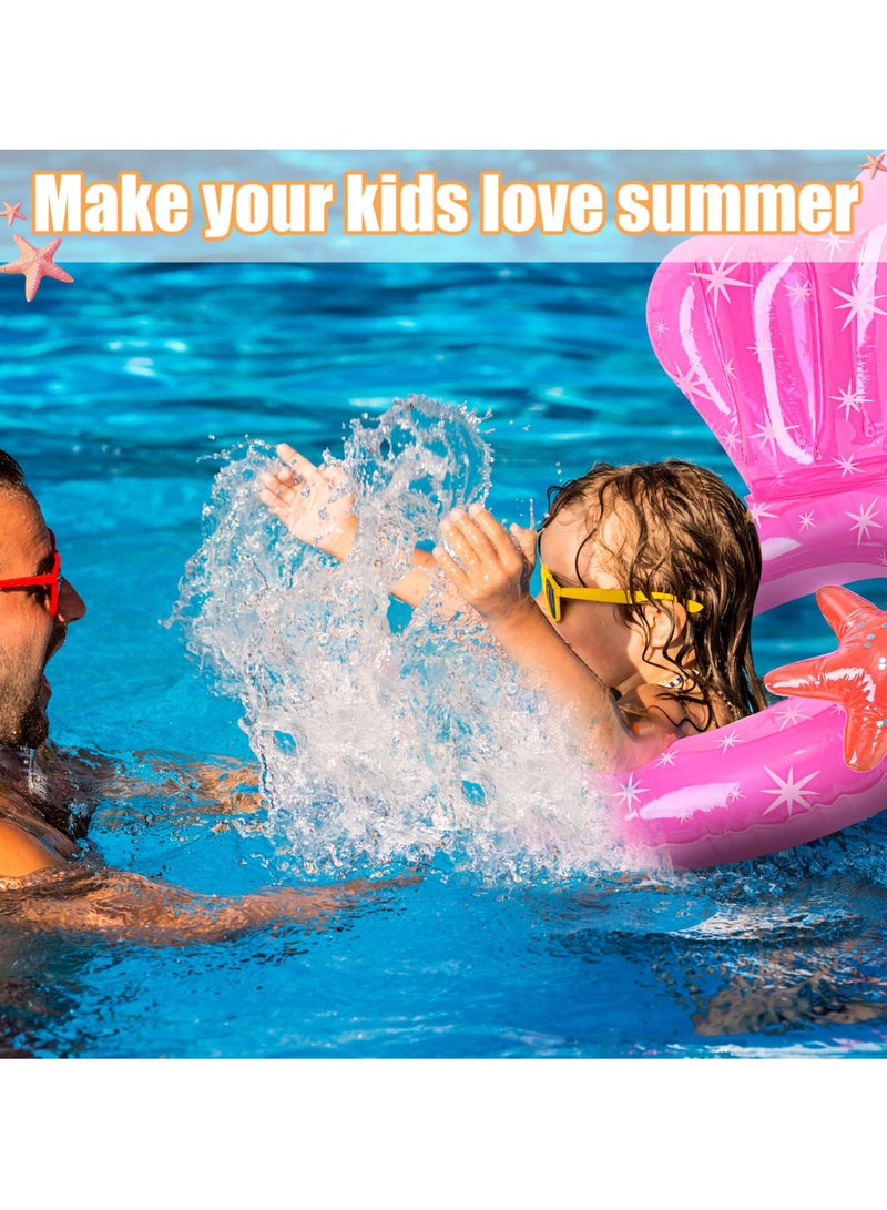 SYOSI 2 Pcs Pool Inflatable Float, Swimming Ring for Kids, Pool Party Inflatable Float for Children Aged 5-10 Years, Durable Pool Swimming Ring with an Inflator Cylinder - Image 3