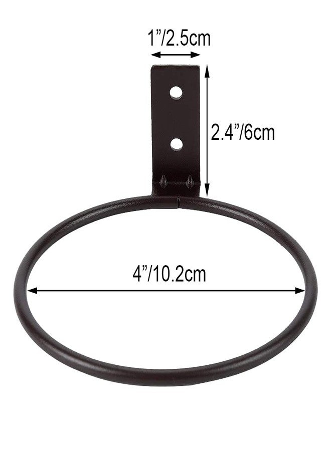 Sivya 6 Pack 4in Flower Pot Holder Ring Wall Mounted Metal Planter Hooks Hangers Wall Bracket - Image 2