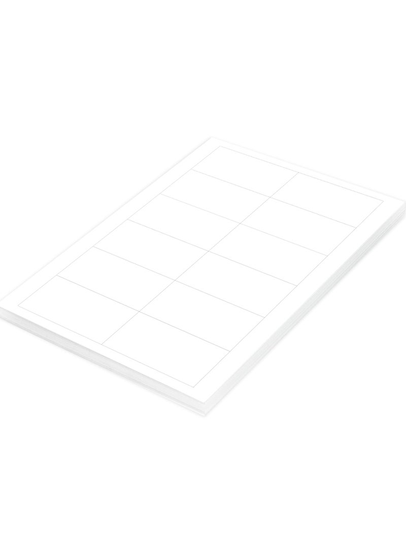 FIS ملصقات ليزر متعددة الأغراض من FIS، لون أبيض، مقاس 88.9×46.6 ملم (12 ملصق × 100 ورقة) 1200 ملصق، مقاس: A4 (21×29.7 سم)، عبوة من 100 ورقة -FSLA12-4-100 - Image 2