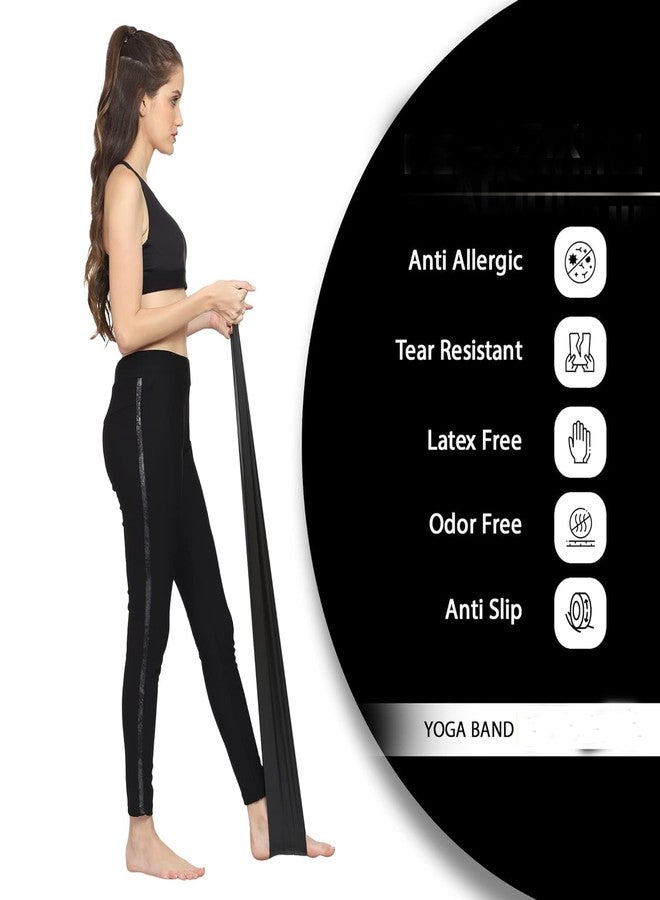 Beflix® Resistance Bands for Workout for Women Pilate Bands for Home Exercise Thera Band Toning Exercise for Gym Latex Band Theraband for Fitness, Stretching, Yoga for Men & Women (Black) - Image 2