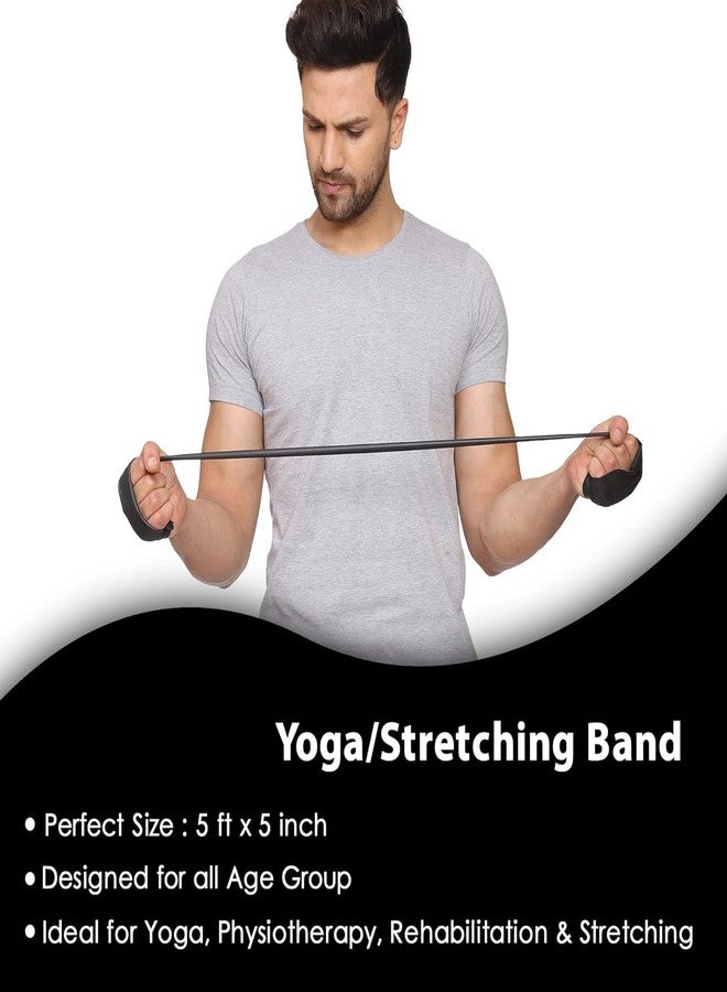 Beflix® Resistance Bands for Workout for Women Pilate Bands for Home Exercise Thera Band Toning Exercise for Gym Latex Band Theraband for Fitness, Stretching, Yoga for Men & Women (Black) - Image 3