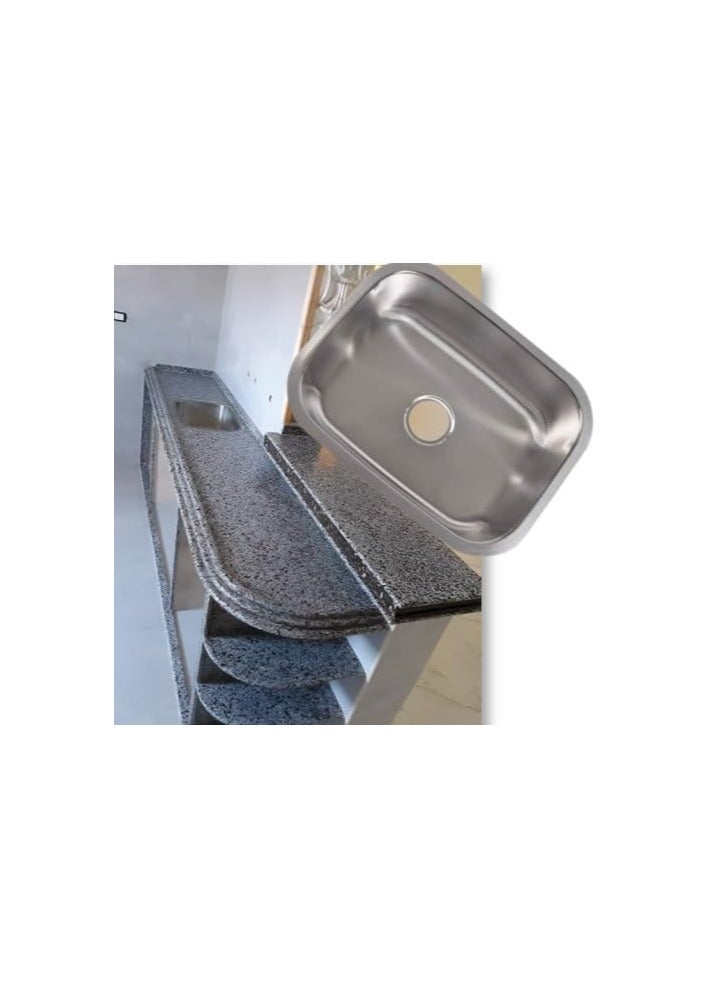 Shams Jumbo kitchen sink, thickness 0.6 mm, size 53/43 cm, with drain - Image 3