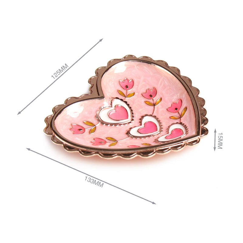 LASODY Rose Heart Jewelry Tray Ring Dish Ring Holder Display Organizer -Keepsake Box for Women - Image 2