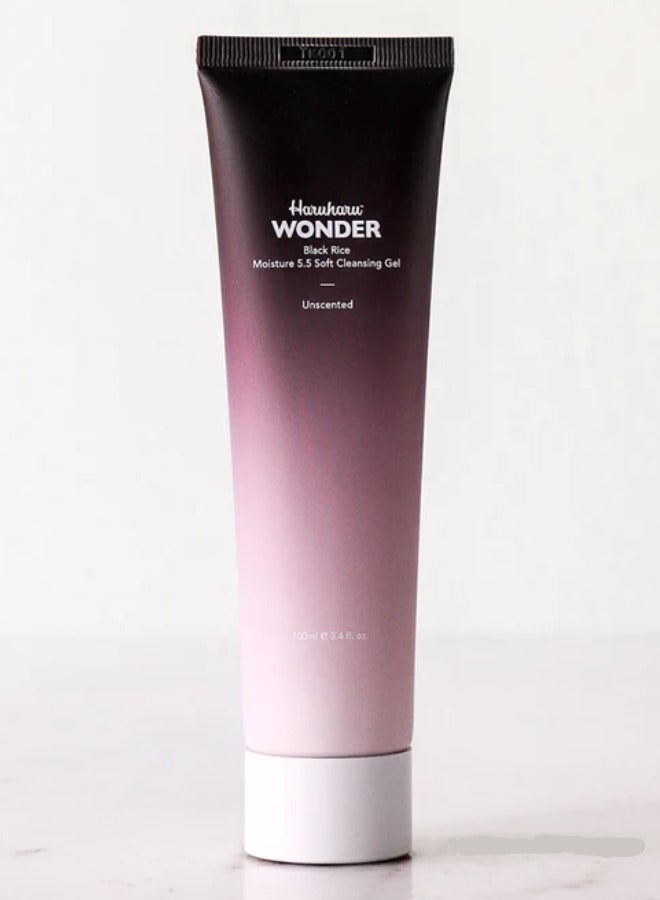HARUHARU Wonder Black Rice Moisture 5.5 Soft Cleansing Gel 100ml Fermented Black Rice Face Wash Foam Cleanser - Image 1