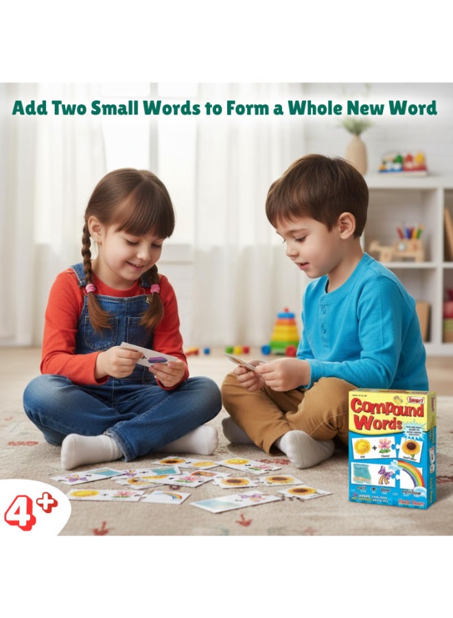 Creative's Smart Compound Words Puzzle for Kids – 16 Self-Checking 2-Piece Match-Ups - Learn to Build New Words - Early Years Educational Toy - Fun Learning Gift for Boys & Girls - for Ages 4 & Up - Image 4