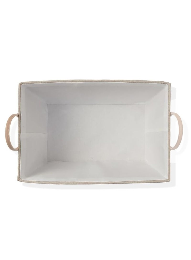 Multiperpose Storage Basket organizer coved with fabric - Beige - Image 1