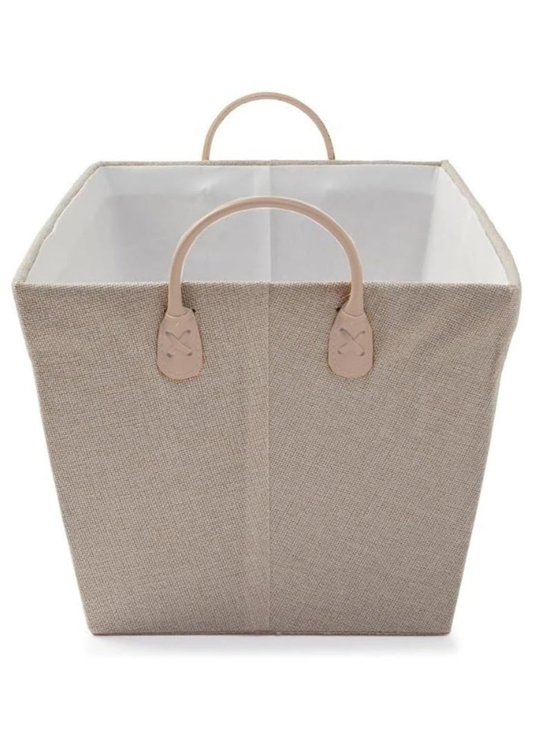 Multiperpose Storage Basket organizer coved with fabric - Beige - Image 4