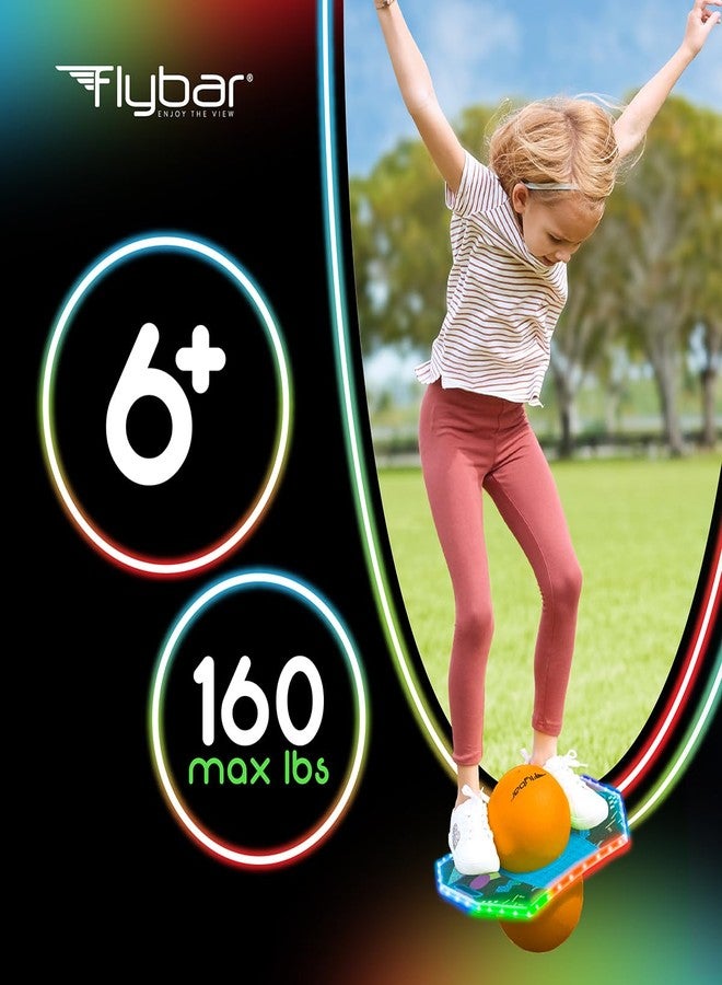 Flybar Pogo Trick Ball for Kids - Balance Bounce Board with Anti-Slip Deck - Pump Included - Indoor & Outdoor Toys for Boys and Girls Fun Way to Reduce Screen Time Supports up to 160 lbs - Ages 6+ - Image 5