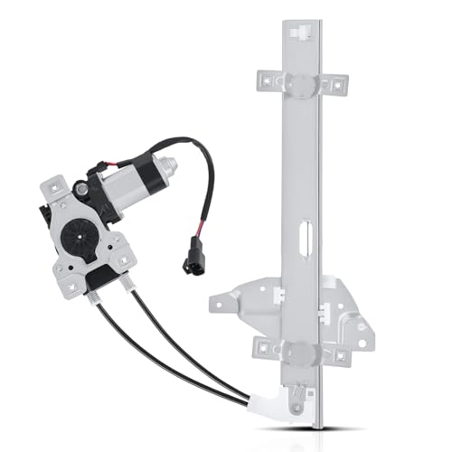 YHTAUTO Rear Driver Side Power Window Regulator with 2-Pin Motor Assembly Compatible with Buick Century 1997-2005, Regal 1997-2004 & Oldsmobile Intrigue 1998-2002, Sedan, 2-Pin Plug - Image 1