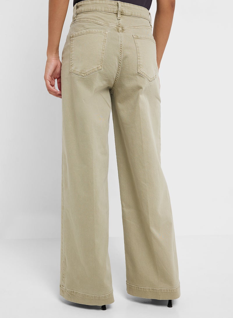 MANGO Wideleg High-Waist Full-Length Jeans  - Image 2