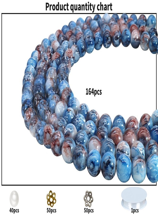 Pamir Tong 300PCS 10mm Blue Glass Beads for Jewelry Making,Round Smooth Beads, Bracelet Space Loose Beads for Jewelry Making Earring, Necklaces, DIY Crafts & Gifts #381 - Image 2