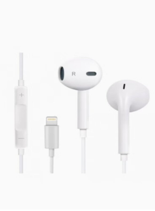 PROMASS Wired Earphone Compatible with iPhone 7 / 8 / X / XR / XS / 11 / 12 / 13 / 14 / 14 / 14 Pro Max / 14 Pro / 14 Max White Color - Image 1