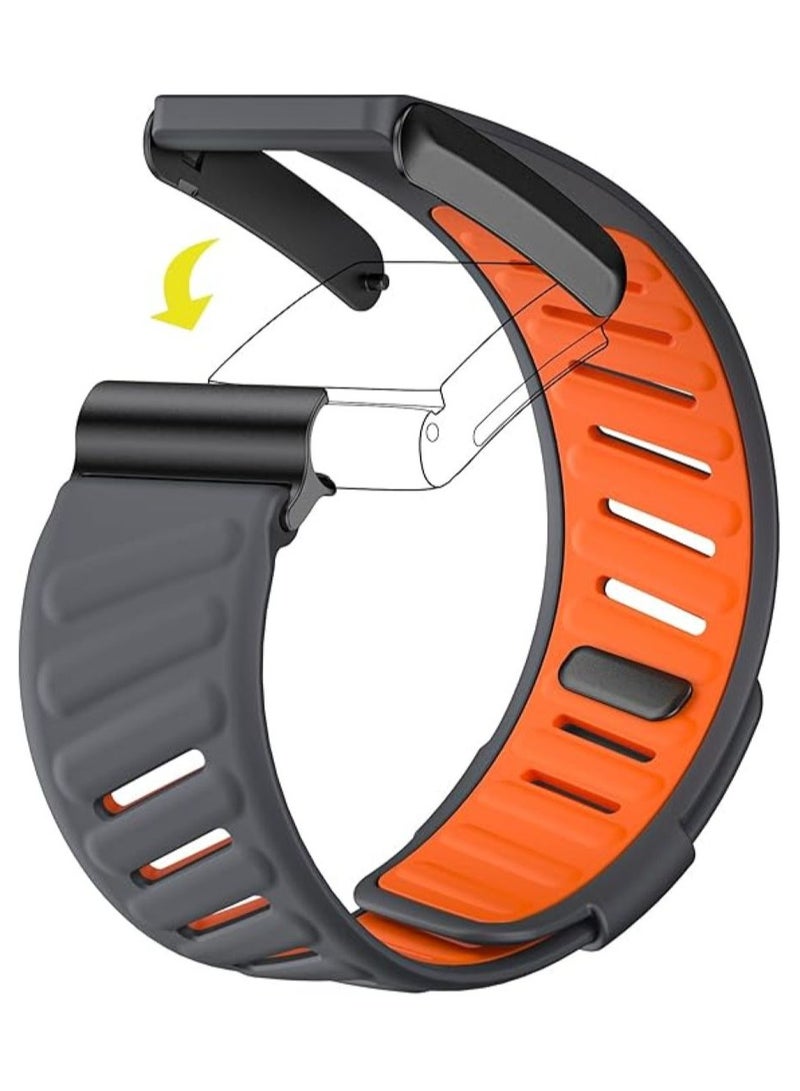 M.A&F's Comfort Durable Silicone Wristband Compatible with WHOOP 4.0 Band, Soft Silicone Sports Loop Strap for Men & Women, with U Shapped Connector - Image 3