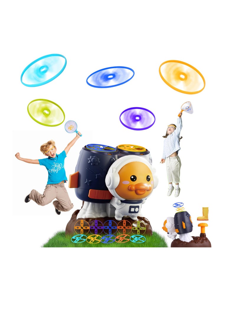 Excefore Toddler Outdoor Toys, 10 Discs Flying Disc Manual Capture Game, Launch Flying Disc Game, Indoor & Outdoor Toys for Kids Outside Toys for Kids Ages 4-8, Birthday - Image 1