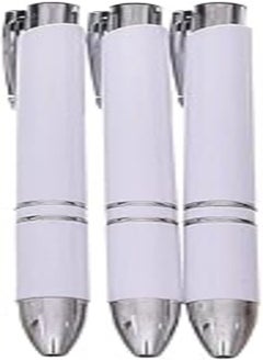 Generic Z500 high quality ballpoint mechanical blue ink pen pack of 3 pens - white 