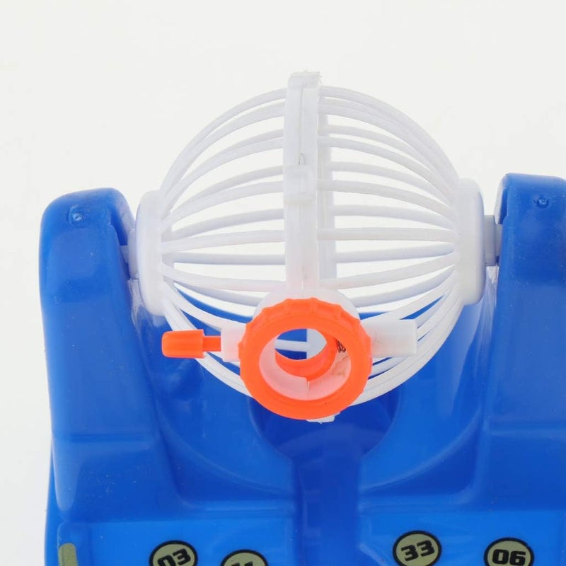 كلاراكو مجموعة لعبة بينغو مصغرة، آلة يانصيب مرحة مع قفص وكرات أرقام، لعبة بينغو مثالية لحفلات الأطفال، هدية رائعة للأعياد وأعياد الميلاد، لون أزرق، 8.7 × 8.7 × 8.5 سم - Image 4