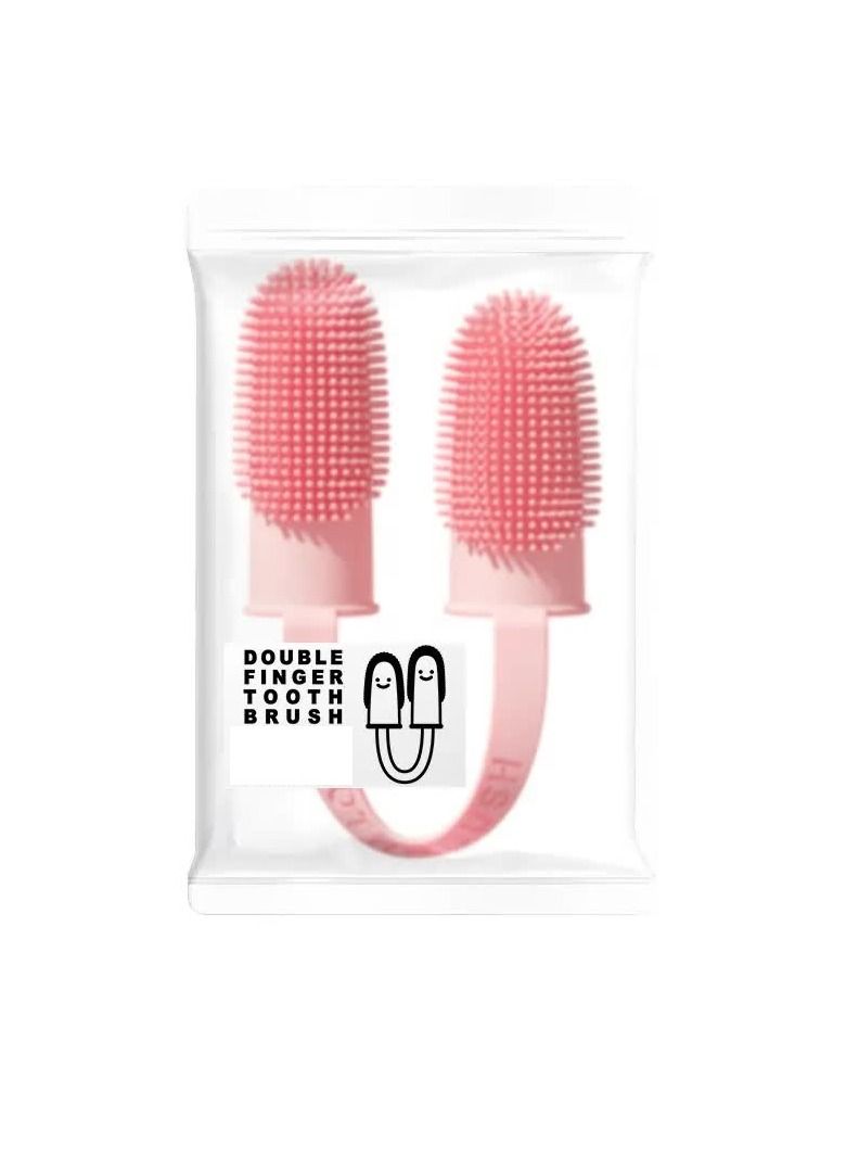 two fingers toothbrush for pet dental care - Image 1