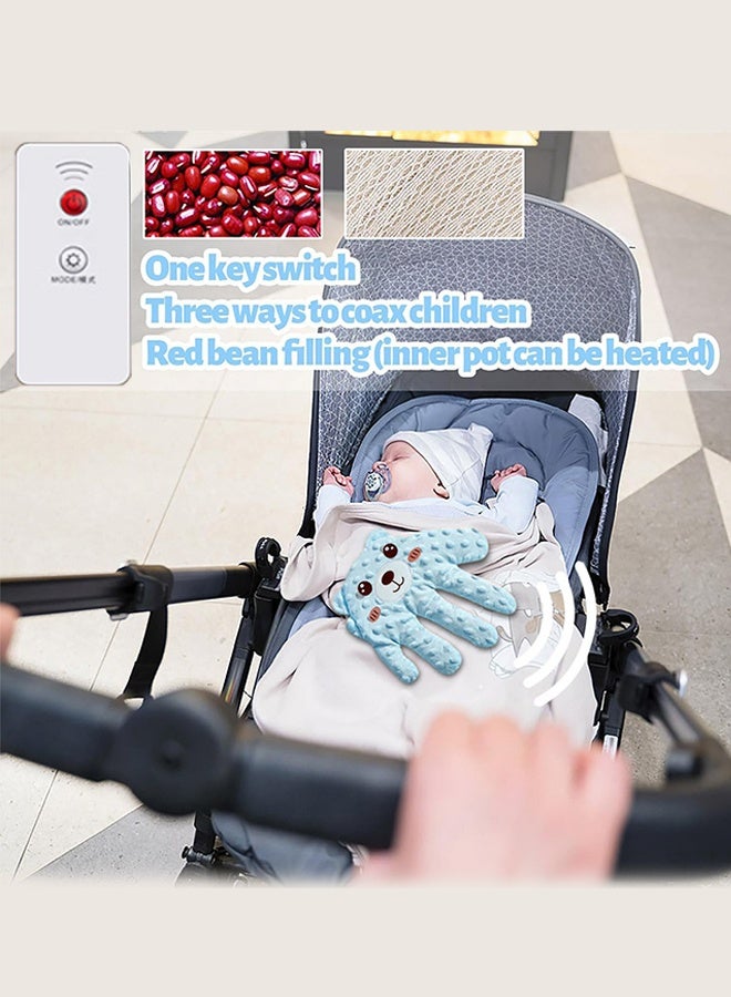 Organizer Baby Patter for Sleep, Baby Soothing Palm Hand, Startle Prevention Pillow Red Bean Filling with Remote Control for Newborns Baby Girl Baby Boy - Image 3