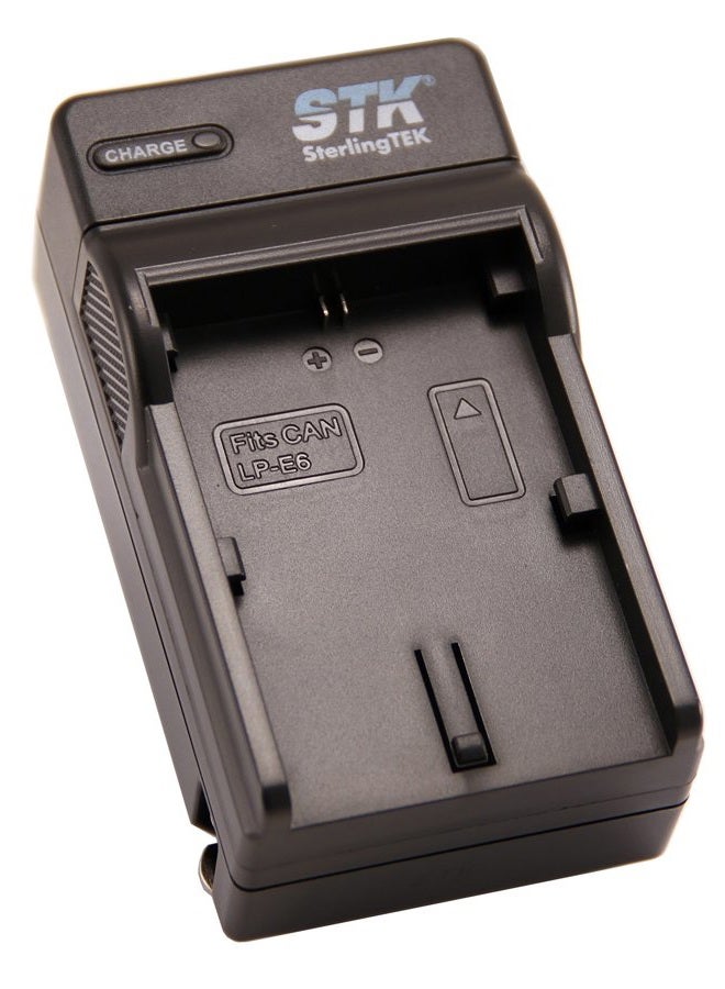 STK LP-E6 Charger for Canon LP-E6N Battery LPE6 Promaster LP-E6NH EOS R R5 R6 R7 5D Mark II III & IV 90D 70D 5Ds 6D 5Ds 80D 7D 60D 5Ds MKii MKii MKiii MKiv 5D4 LPE6N LPE6NH LP E6 E6N E6NH - Image 1