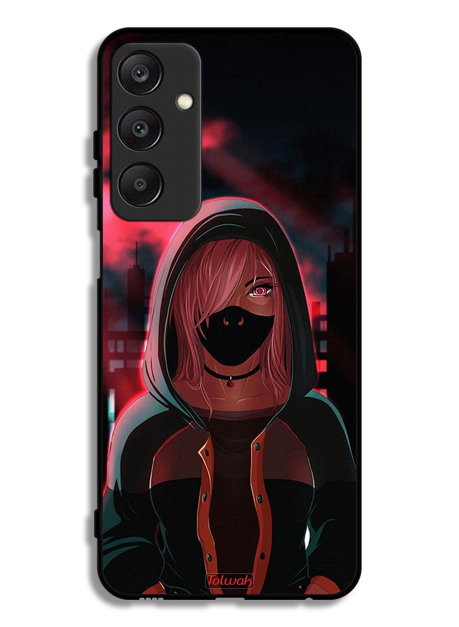 Tolwak Samsung Galaxy A25 5G Protective Case Cover Girl Wear Mask Art - Image 1