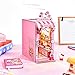 Hands Craft Hello Kitty Sweet Shop Book Nook Kit Official Sanrio DIY Miniature Shelf Insert with Touch LED 149Piece 3D Puzzle for Adults Teens Kawaii Decor Collectible Diorama Craft Kit - Image 4