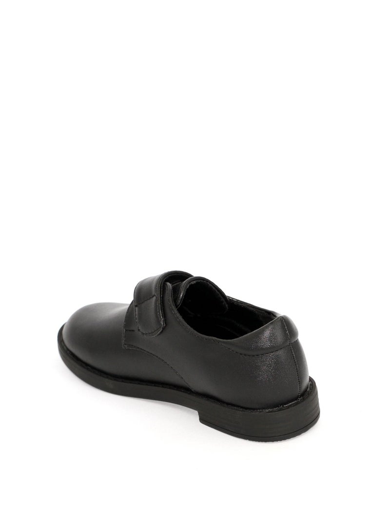 Geoomnii Boys School Shoes – Durable Black Formal Uniform Footwear for Kids | Anti-Slip Sole, Cushioned Insole, Easy Closure | Ideal for Daily Use & School Activities - Image 2