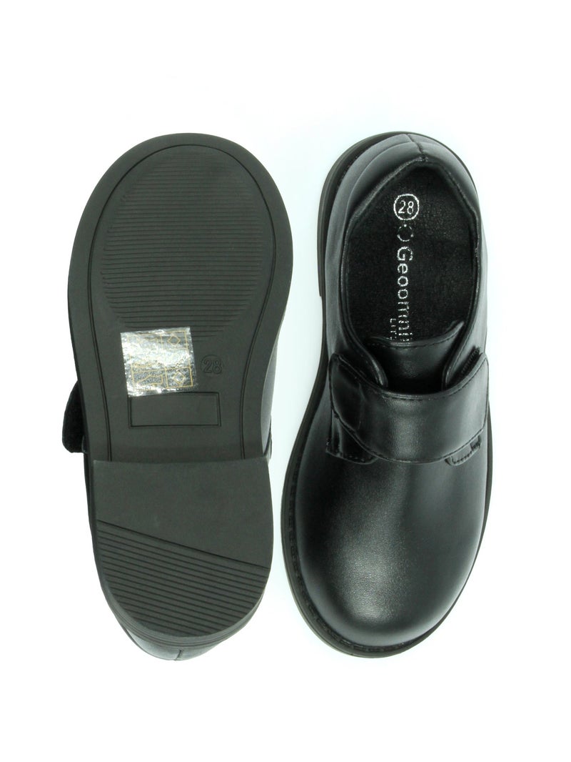 Geoomnii Boys School Shoes – Durable Black Formal Uniform Footwear for Kids | Anti-Slip Sole, Cushioned Insole, Easy Closure | Ideal for Daily Use & School Activities - Image 4