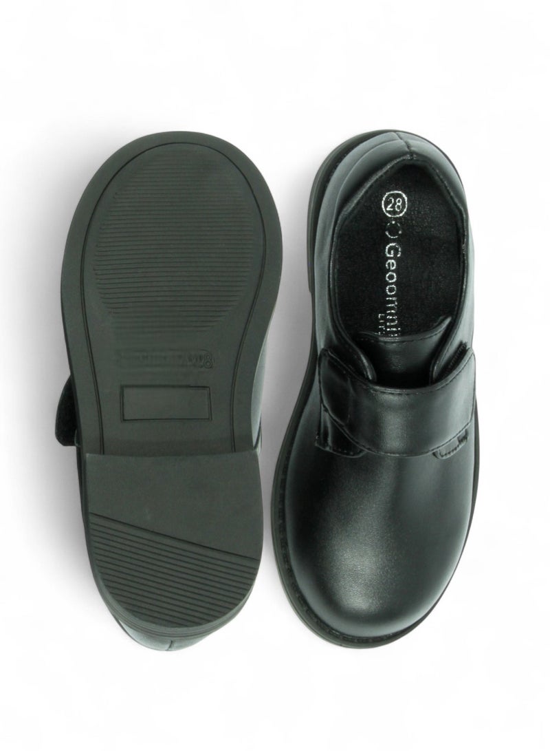 Geoomnii Boys School Shoes – Durable Black Formal Uniform Footwear for Kids | Anti-Slip Sole, Cushioned Insole, Easy Closure | Ideal for Daily Use & School Activities - Image 5