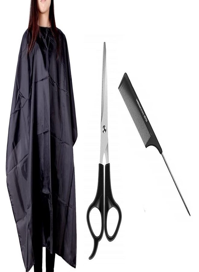 Bigwheels Combo Of Black Hair Cutting sheet,Hair 06700 Comb And Hair Cutting Scissor - Image 1