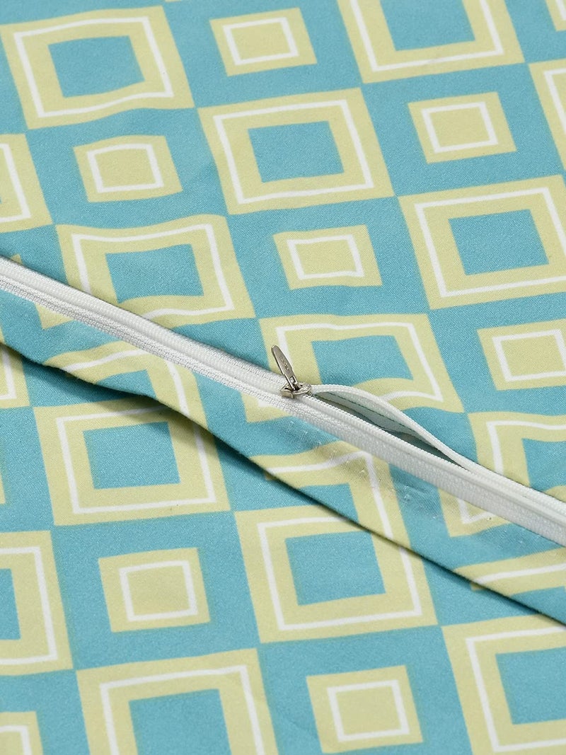 BREVARD Glacecotton Double/Duvet Cover/Rajai Cover/Blanket Cover with Zipper (90x100 Inche, Green Yellow) - Image 5