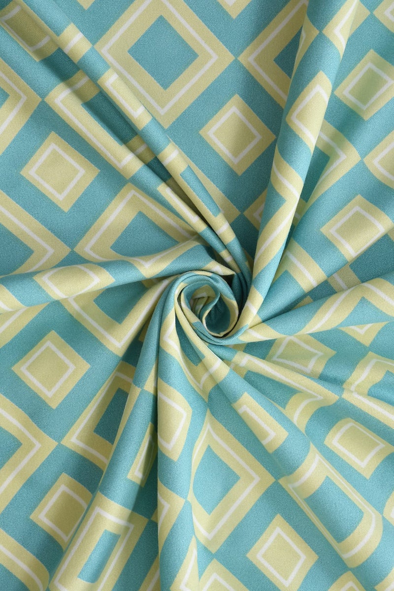BREVARD Glacecotton Double/Duvet Cover/Rajai Cover/Blanket Cover with Zipper (90x100 Inche, Green Yellow) - Image 3