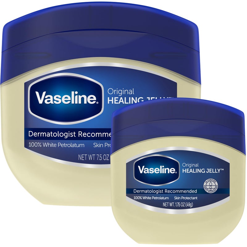 Vaseline Original Petroleum Jelly Variety Pack, 2 Sizes (7.5 Oz & 1.75 Oz) â€“ Hypoallergenic Skin Protectant, Unscented Healing Ointment for Beauty & Personal Care - Image 1