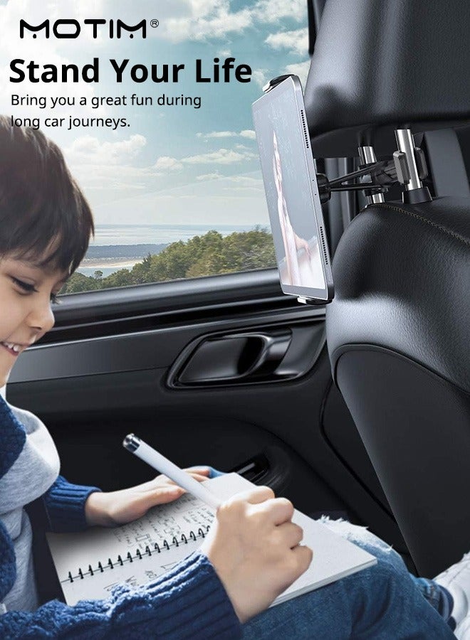 Motim Car Tablet Holder Car Back Seat Ipad Mount,  Adjustable Distance Viewing Angle, Car Phone Holder Stand, Road Trip Essentials, Compatible with 7-14" Devices - Image 3
