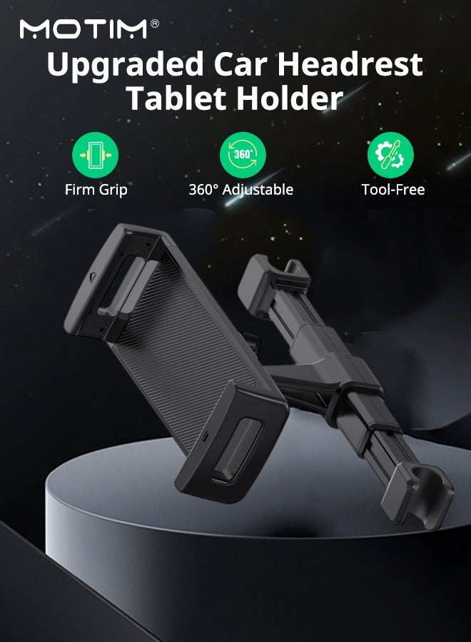 Motim Car Tablet Holder Car Back Seat Ipad Mount,  Adjustable Distance Viewing Angle, Car Phone Holder Stand, Road Trip Essentials, Compatible with 7-14" Devices - Image 4