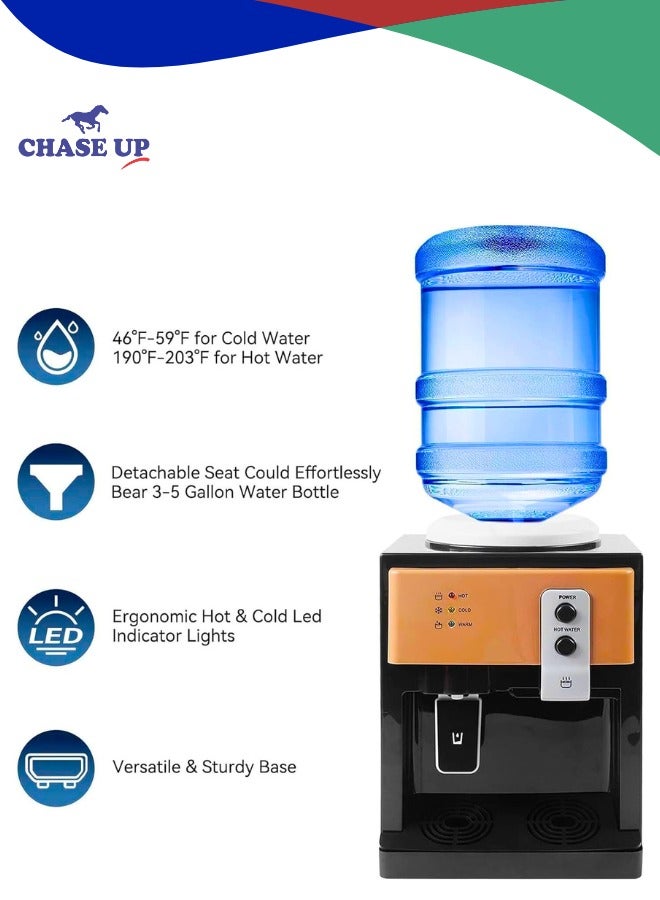 تشيس اب موزع مياه، وظيفة ساخن/بارد، موزع مياه بتحميل علوي لزجاجات سعة من 3 إلى 5 جالون، 3 درجات حرارة قابلة للتعديل - Image 2