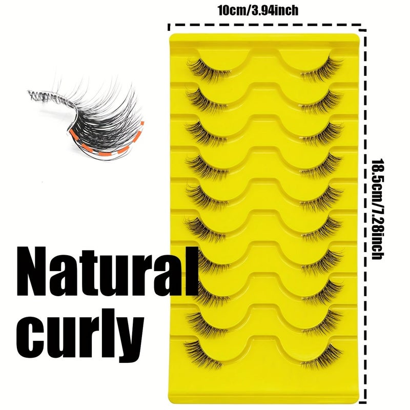 10 Pairs Hypoallergenic False Eyelashes Set C Curl Natural Look Mixed Length 6 12mm - Image 4