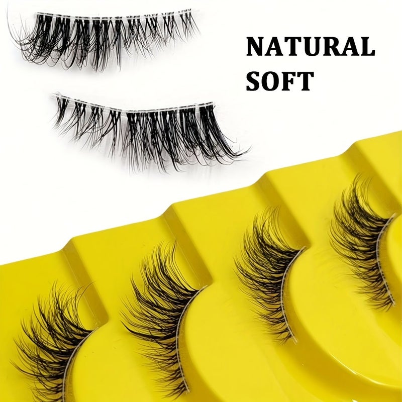 10 Pairs Hypoallergenic False Eyelashes Set C Curl Natural Look Mixed Length 6 12mm - Image 5