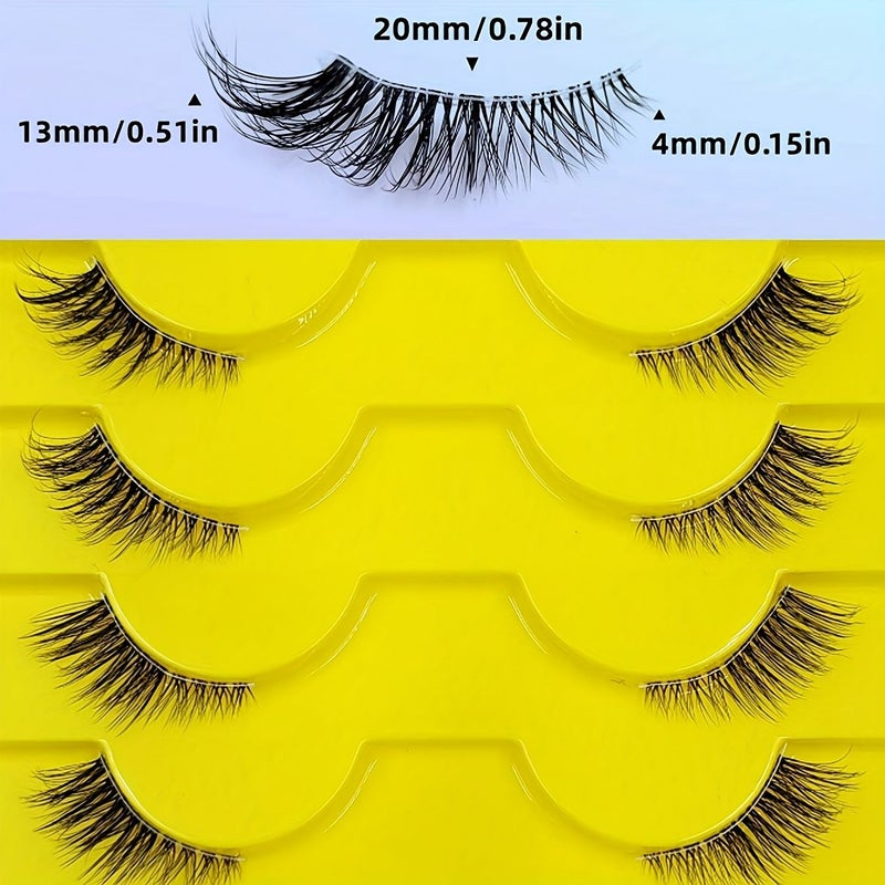 10 Pairs Hypoallergenic False Eyelashes Set C Curl Natural Look Mixed Length 6 12mm - Image 3