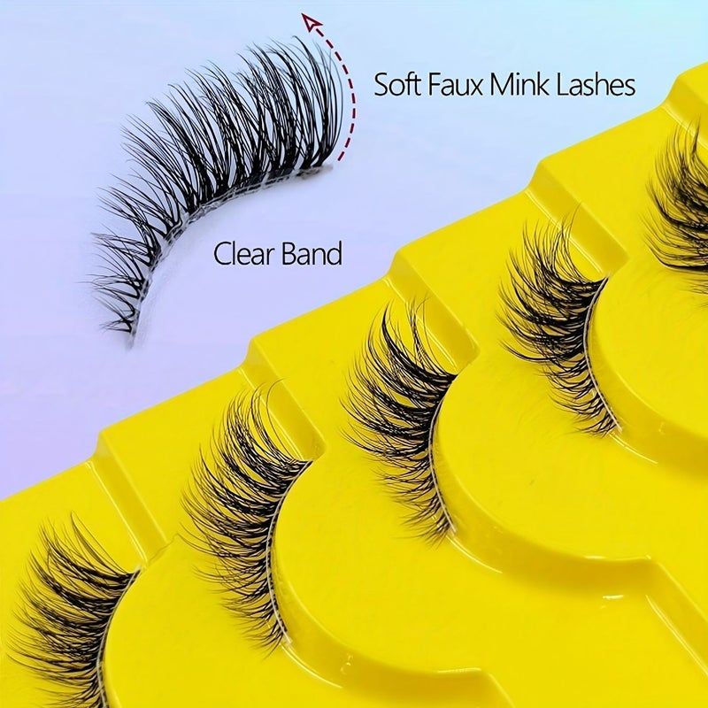 10 Pairs Hypoallergenic False Eyelashes Set C Curl Natural Look Mixed Length 6 12mm - Image 2
