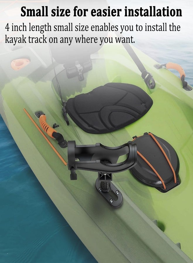 Huntury Kayak Track, Kayak Low Profile Track, Kayak Rail, Kayak Accessories Mount Track, Kayak Gear Track for Fishing Rod Holder, Fish Finder, Cup Holder, Anchor Cleat, Pack of 2, 4"", Black - Image 5