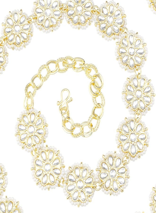 Aheli Ethnic Kundan Studded Kamarband Belly Chain Gift for Women Fancy Wedding Engagement Function Jewelry Gift for White - Image 5