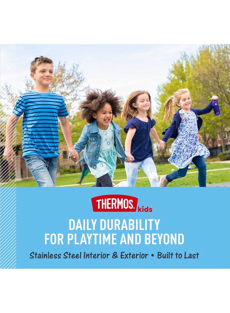 ترموس وعاء طعام فانتينر للاطفال من الستانلس ستيل المعزول بتقنية تفريغ الهواء ثيرموس سعة 10 اونصة مع ملعقة قابلة للطي لون زهري - Image 4