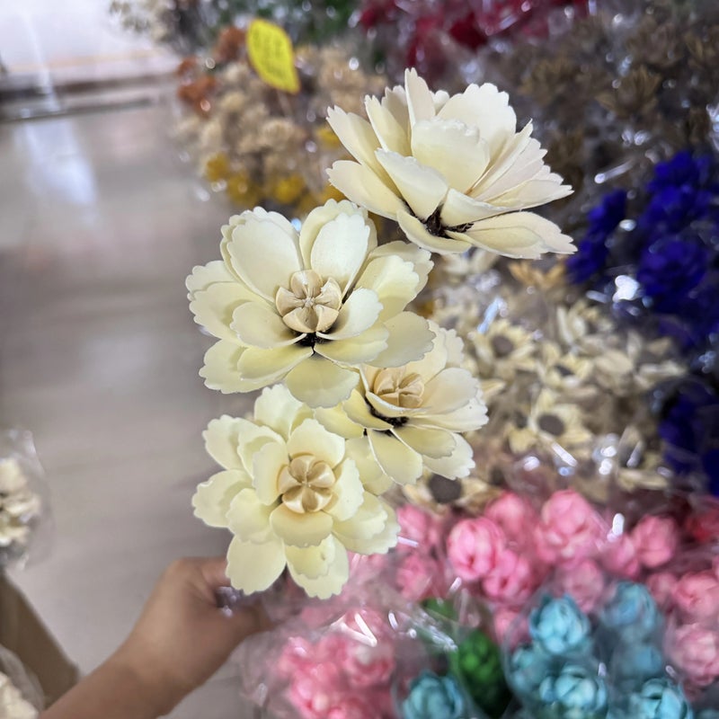 Bluejw Real Touch Handmade Natural Wooden Peony Bouquet – Dried Flower Arrangement with Dried Plants for Home Decor, Long-Lasting Artificial Floral Display - Image 4