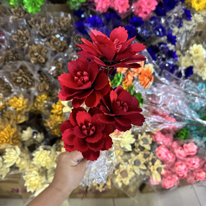 Bluejw Real Touch Handmade Natural Wooden Peony Bouquet – Dried Flower Arrangement with Dried Plants for Home Decor, Long-Lasting Artificial Floral Display - Image 5
