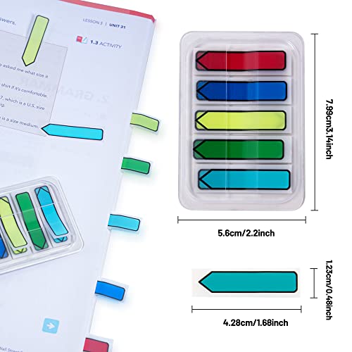 Golcellia 3 X 300 Tablets, Transparent Sticky Notes, Page Markers, Book Tabs, Sticky Note Tabs, Sticky Tabs, Page Tabs, Label Stickers, Arrow Flags, Pop-up Page Flags - Image 2