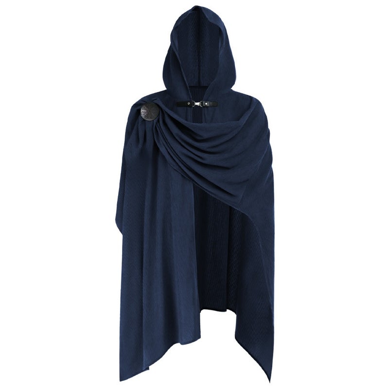 Renaissance Corduroy Cloak – Unisex Cosplay Cape & Medieval Stage Costume, One Size