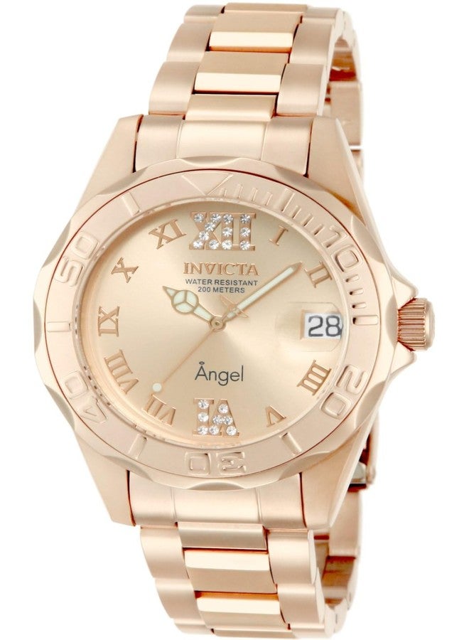 Invicta Women's 14398 Angel Analog Swiss-Quartz Rose Gold Watch - Image 1