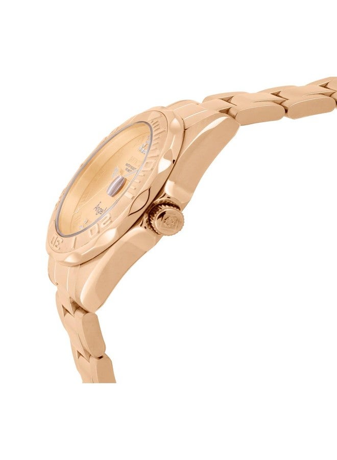 Invicta Women's 14398 Angel Analog Swiss-Quartz Rose Gold Watch - Image 3