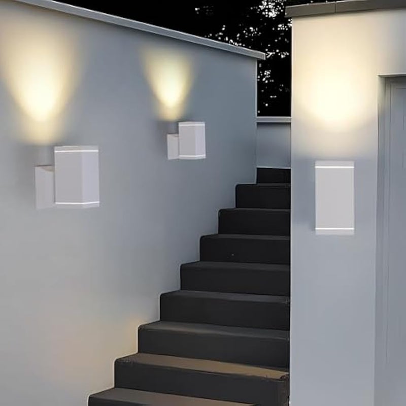 V.nice Outdoor Wall Light IP65 Waterproof Up Down Sconce, GU10 Holder Exterior Fixture for Garden Porch, No Bulb Included – Black/White, 2 Sizes - Image 5