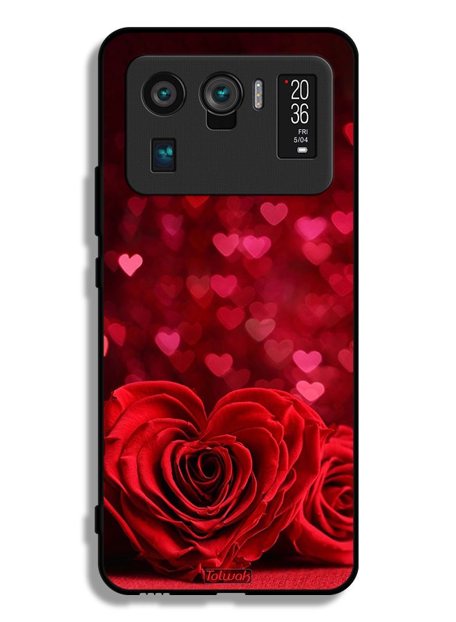 Tolwak Xiaomi Mi 11 Ultra Protective Case Cover Heart Flowers Abstract Art - Image 2
